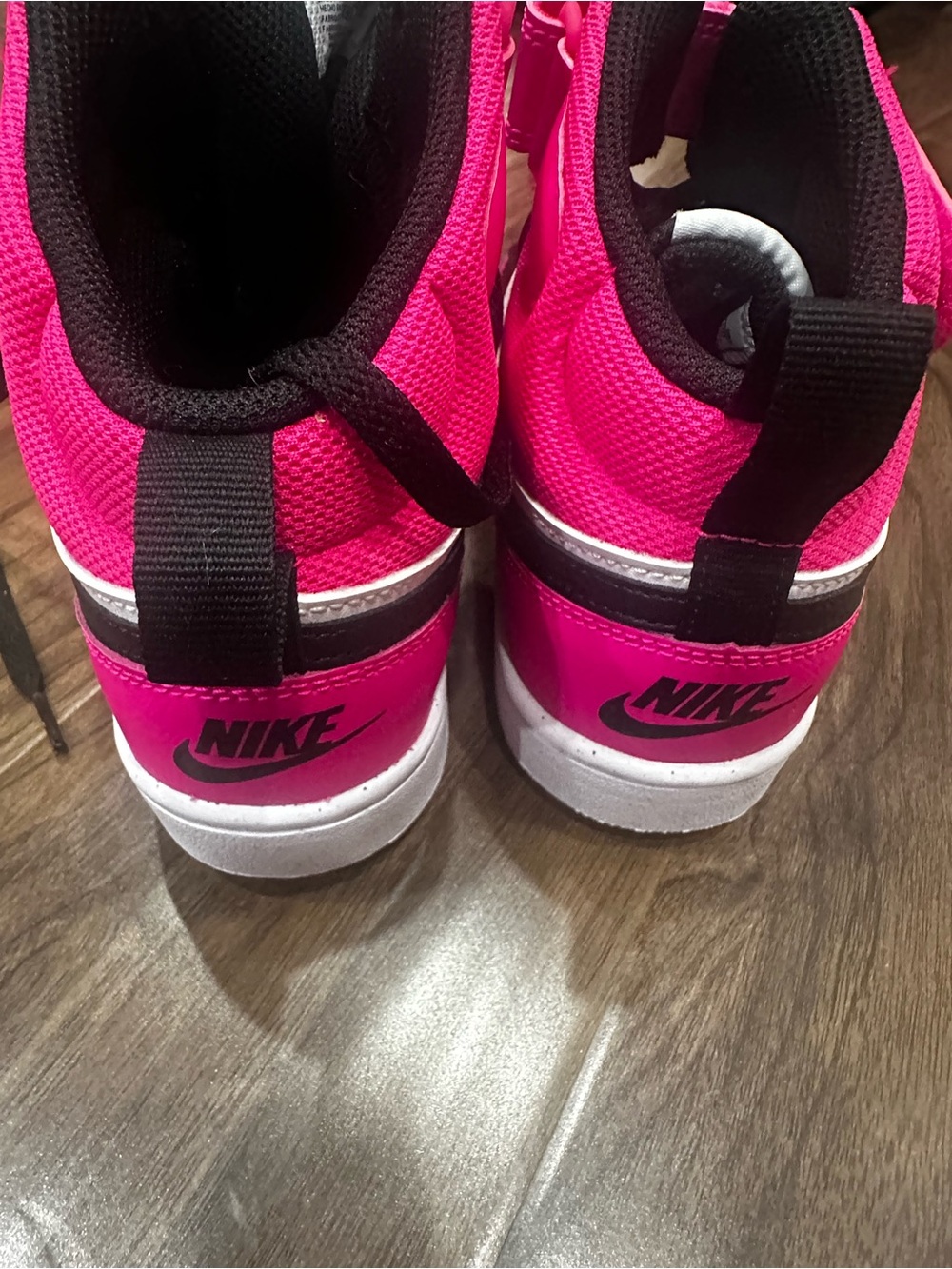 Nike High-Top Sneakers - Hot Pink, Black & White - Picture 3 of 4